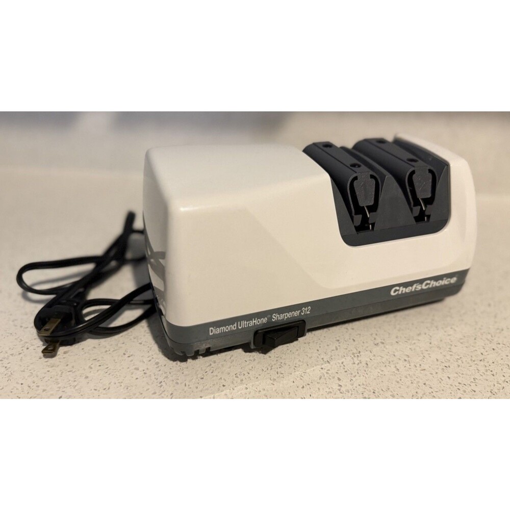 CHEF'S CHOICE Diamond UltraHone Knife Sharpener 312 Electric White Gray - Tested